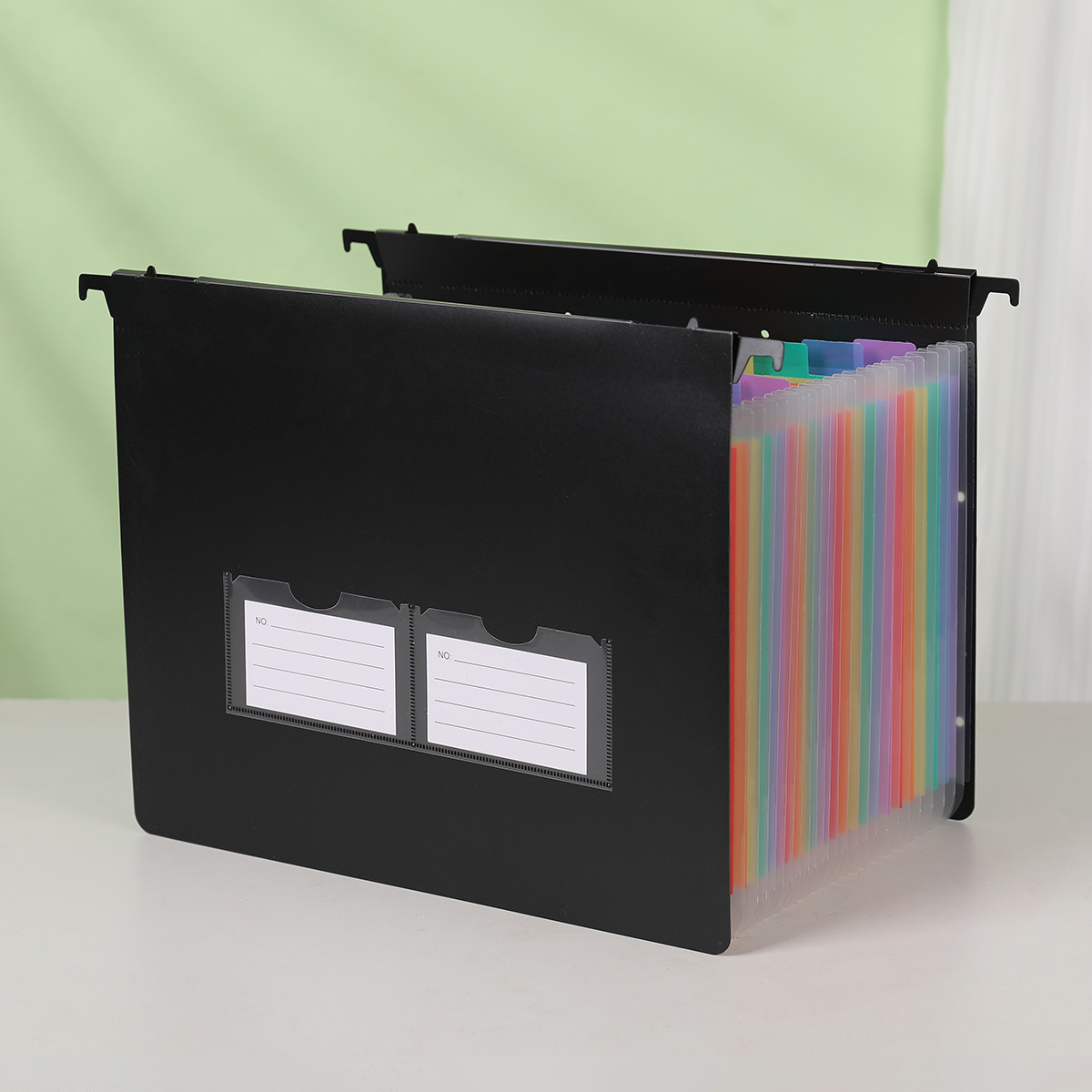 Expandable Accordion File Folder 13 Pockets - แฟ้มเอกสารแบบแขวน 7/13/25 ช่อง พร้อมสายยางยืดสำหรับจัดเก็บเอกสารแบบขยายได้ กระเป๋าเก็บเอกสารหลายชั้น