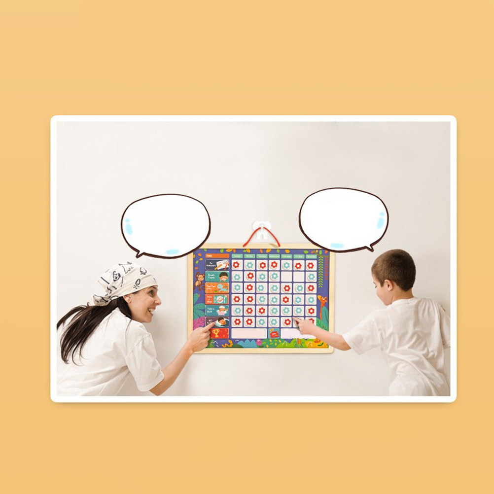 Kids Magnetic Reward Chart Board - กระดานบันทึกพฤติกรรมเชิงบวกและตารางความรับผิดชอบแม่เหล็กเพื่อการศึกษาสำหรับเด็ก รางวัลเสริมสร้างวินัยในตนเองสำหรับเด็ก