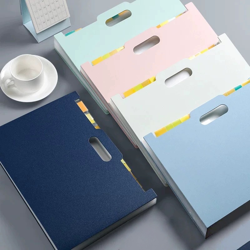 Expandable Accordion File Folder 13 Pockets - แฟ้มเอกสารแบบพับได้ 13 ช่อง, แฟ้มขยายได้พร้อมช่องใส่ป้าย, แบบเปิดด้านบน, สำหรับเอกสารขนาด