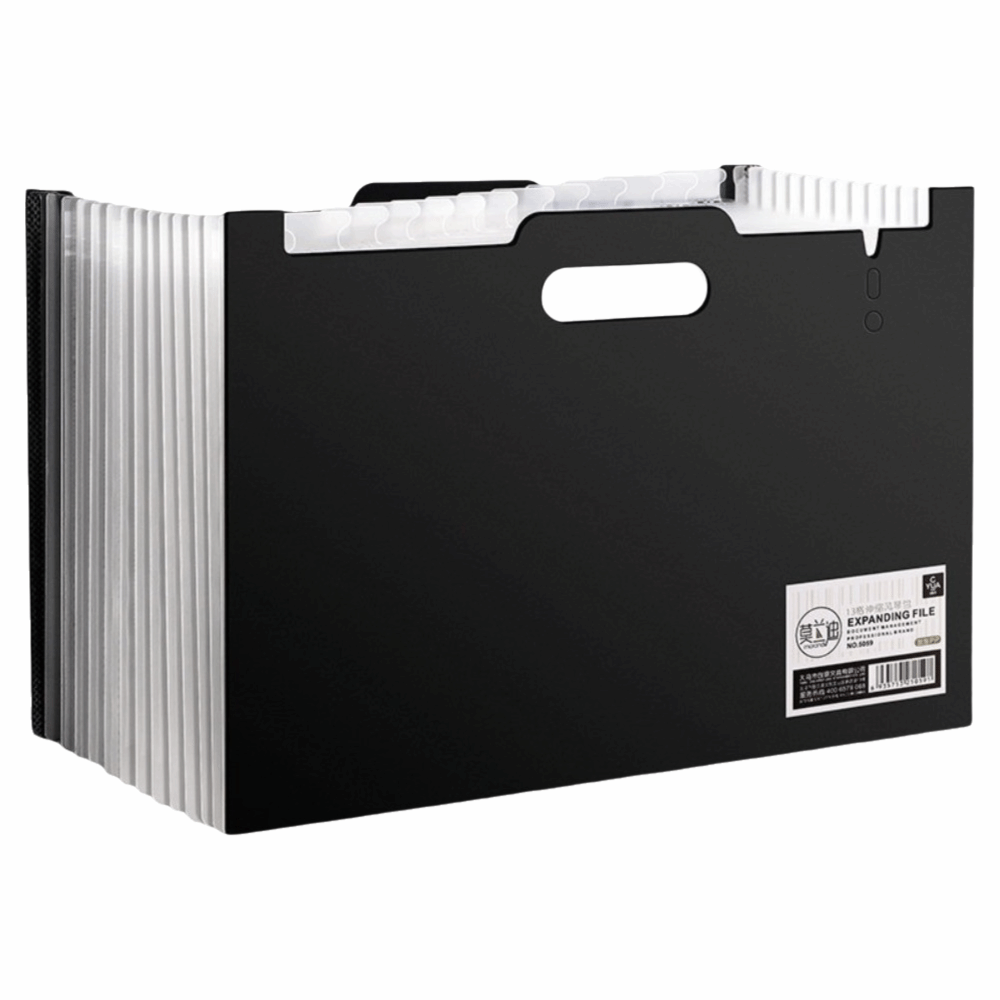 Expandable Accordion File Folder 13 Pockets - แฟ้มเอกสารแบบขยายได้ 13 ช่อง ขนาด A4 แนวตั้ง