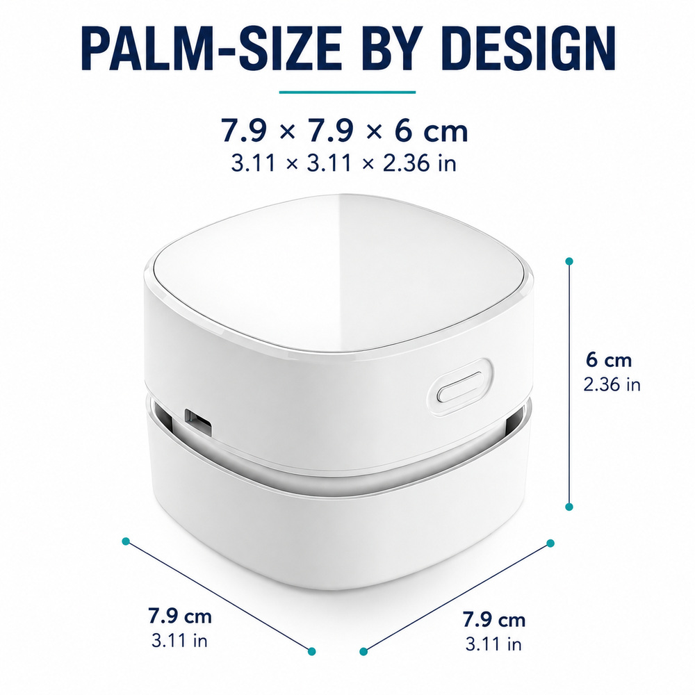 เครื่องดูดฝุ่นขนาดเล็กแบบไร้สา - Mini Desktop Vacuum Cleaner For Eraser Dust บทวิจารณ์และราคา