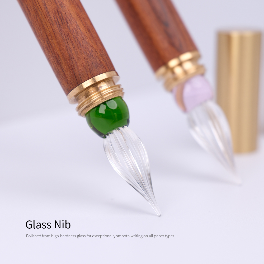 ปากกาจุ่มหมึกแก้วด้ามไม้ Seami - Writing Tools บทวิจารณ์และราคา