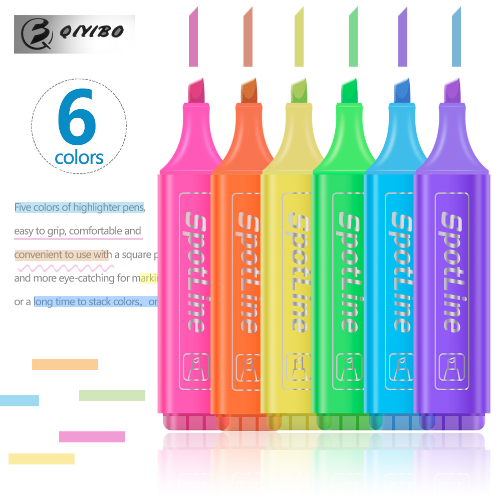 ปากกาเน้นข้อความสีพาสเทลแบนสีห - Pastel Highlighter Set Double Ended บทวิจารณ์และราคา