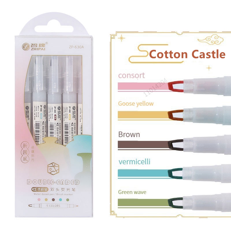 5ชิ้น/เซ็ต Double Tip Highligh - Pastel Highlighter Set Double Ended บทวิจารณ์และราคา