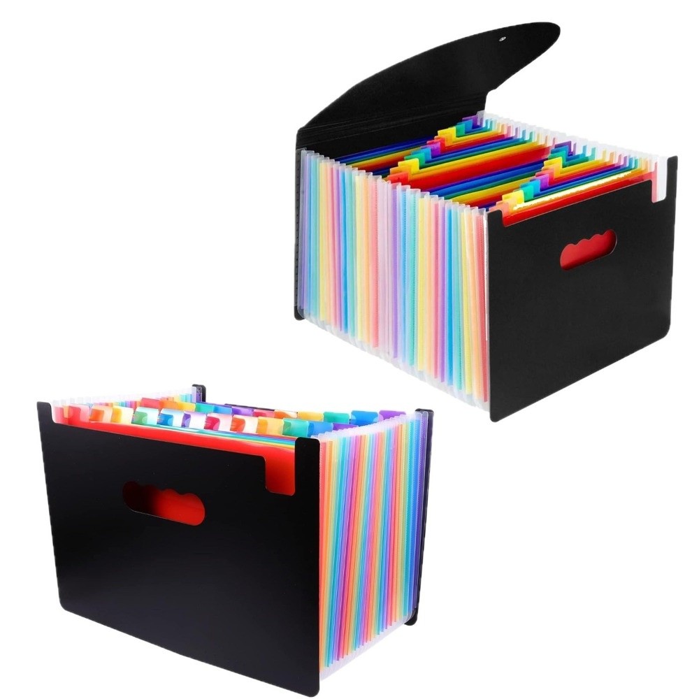 กล่องแฟ้มเอกสารแบบขยายได้ 13/2 - Expandable Accordion File Folder 13 Pockets บทวิจารณ์และราคา