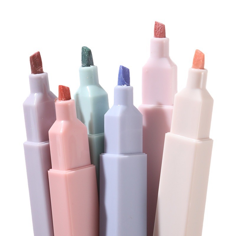 6 ชิ้น/เซ็ต Highlighters ชุดน่ - Pastel Highlighter Set Double Ended บทวิจารณ์และราคา