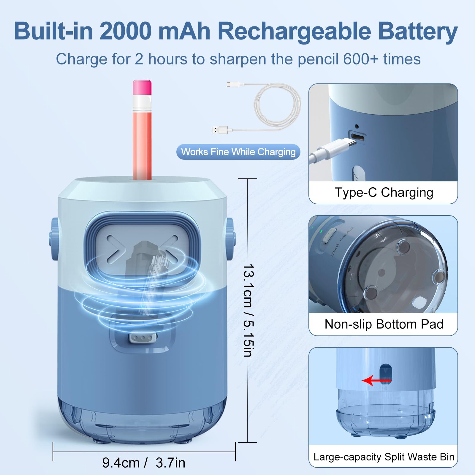 เครื่องเหลาดินสออัตโนมัติแบบไฟ - Electric Pencil Sharpener Usb บทวิจารณ์และราคา