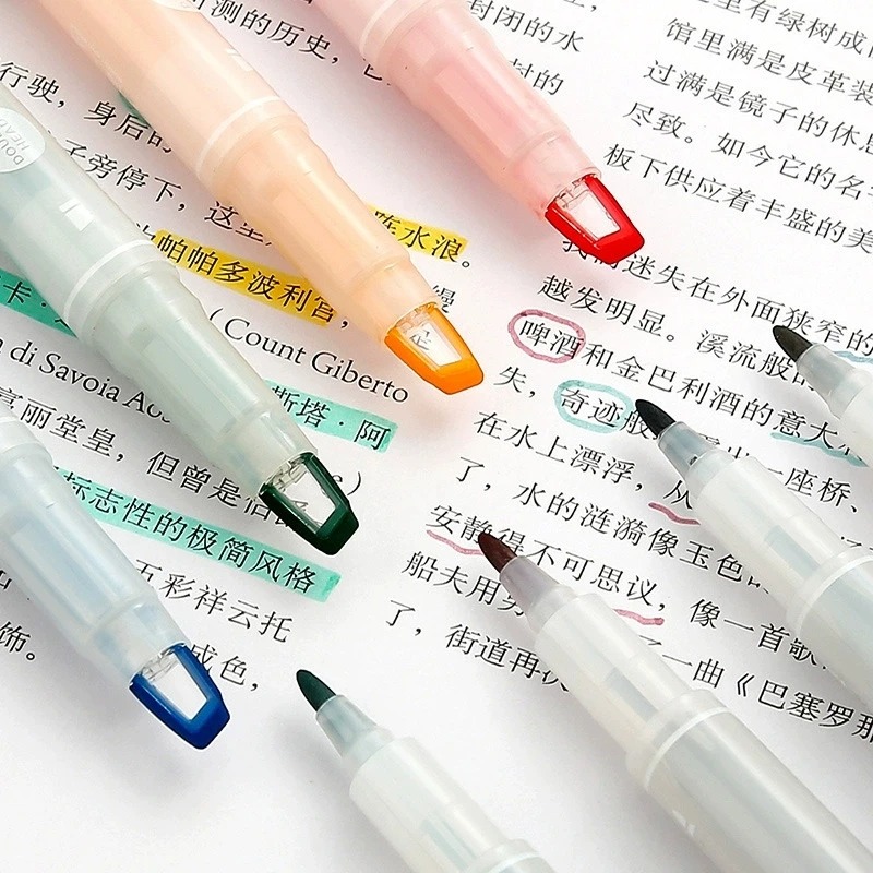ปากกาไฮไลท์ 5-25 สี/ชุด หัวคู่ - Pastel Highlighter Set Double Ended บทวิจารณ์และราคา