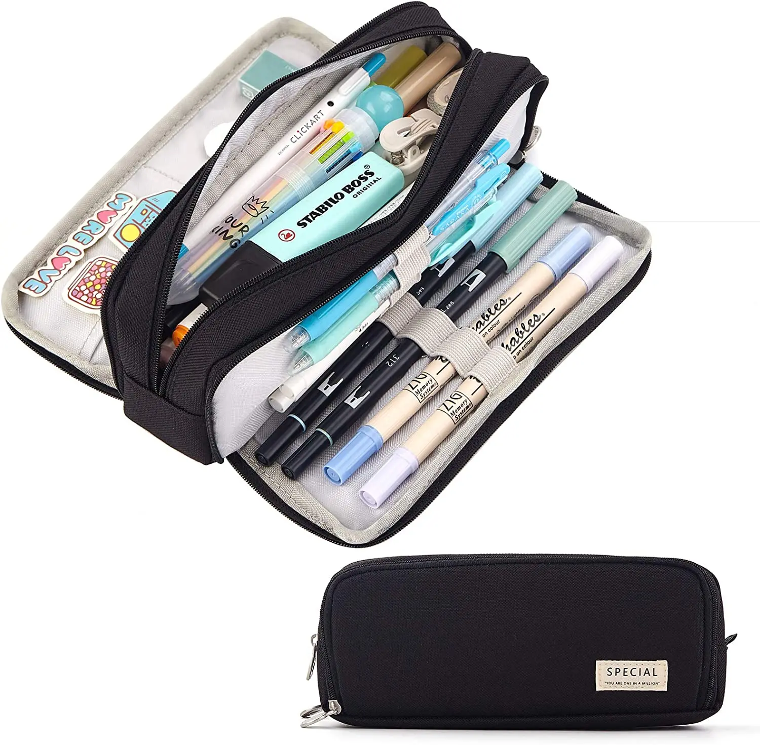 กล่องดินสอความจุขนาดใหญ่กระเป๋ - Aesthetic Large Pencil Case Pouch บทวิจารณ์และราคา