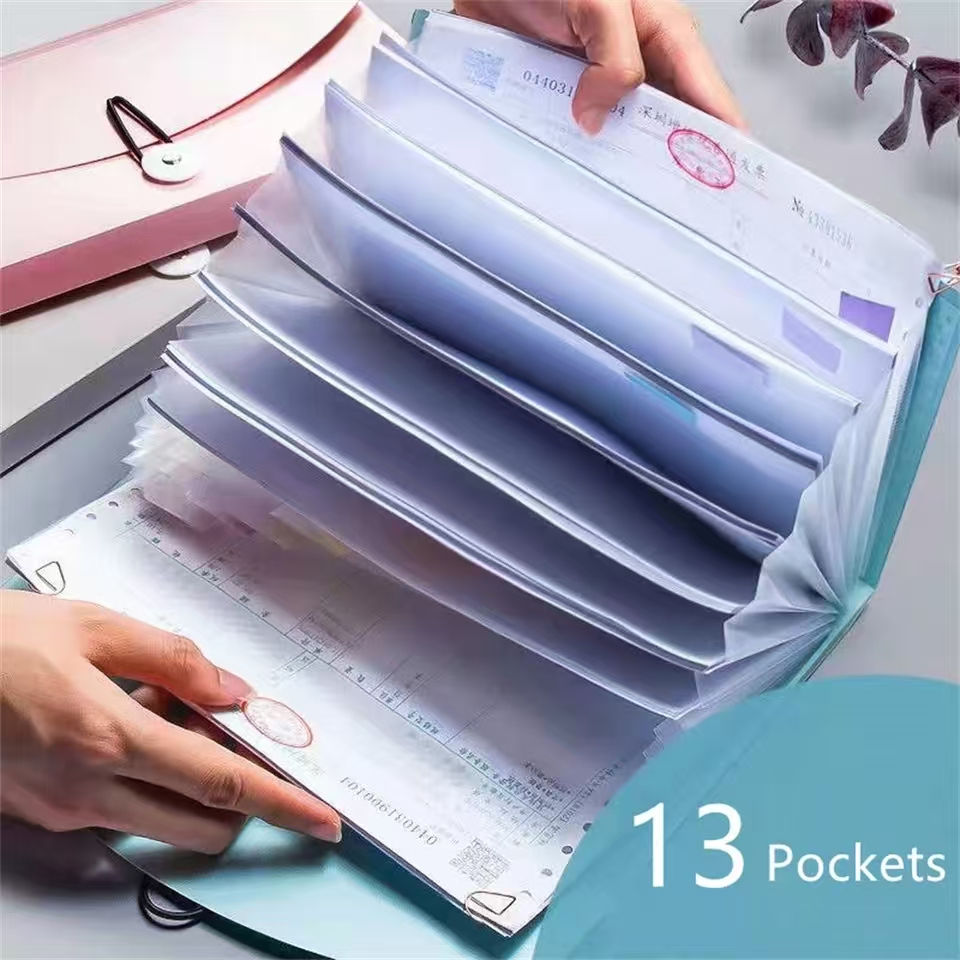 แฟ้มจัดเอกสารแบบขยายได้ 13 ช่อ - Expandable Accordion File Folder 13 Pockets บทวิจารณ์และราคา